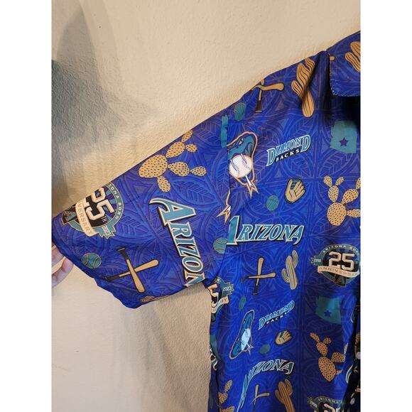 Arizona Diamondbacks 25th Anniversary Button up Mens SZ XL - Picture 4 of 10